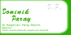 dominik paray business card